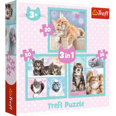 Пазли Trefl 3в1 Милі кошенята (34862)