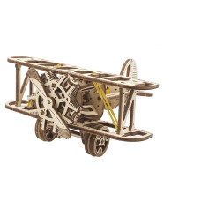Механічний 3D пазл UGEARS Міні-біплан 84дет (70159)