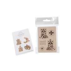 Механічний 3D пазл UGEARS Фіджети-Різдвянчики. Набір із 4 шт. (70042)