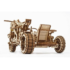 Механічний 3D пазл UGEARS Мотоцикл Scrambler з коляскою UGR-10 (70137)