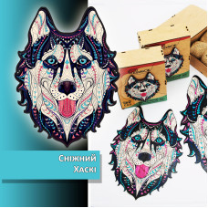 Пазли дерев'яні фігурні PuzzleOK Сніжний хаскі (PuzA4-00021)