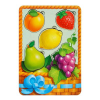 Пазл-вкладиш UBumblebees більш-менш Кошик з Фруктами-№2 (ПСФ045)