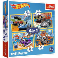 Пазли Trefl 4в1 Hot Wheels Супер авто 207 ел (34627)