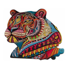 Пазли дерев'яні PuzzleOK фігурні 129 ел Загадковий тигр (PuzA3-00726)