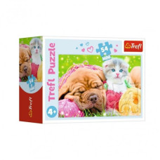 Пазли Trefl Котик та песик: Симпатичні тварини 54 шт. MINI (19636)