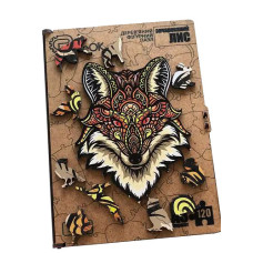 Пазли дерев'яні PuzzleOK фігурні 120 ел Зачарований лис (PuzA3-00727)