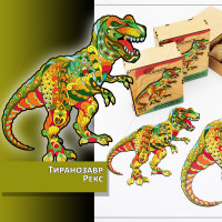 Пазли дерев'яні фігурні PuzzleOK Тиранозавр Рекс (PuzA4-00026)