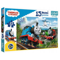 Пазли MAXI Trefl Швидкі локомотиви: Томас та друзі 15 шт. (14283)