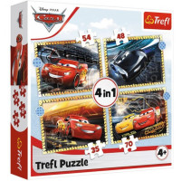 Пазли Trefl На старт, увага, марш! Дісней Тачки 3 4в1 (34608)