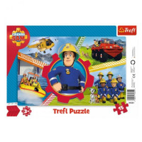 Пазли Trefl День пожежника, Пожежний Сем (з рамкою) 15шт. (31351)