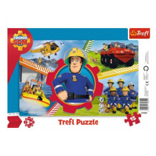 Пазли Trefl День пожежника, Пожежний Сем (з рамкою) 15шт. (31351)