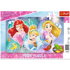 Пазли Trefl Усміхнені принцеси (з рамкою) 15шт. (31352)