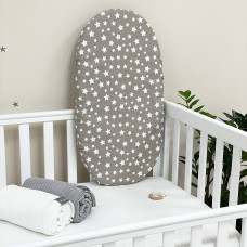 Водонепроникне простирадло у візочок зірки білі на бежевому