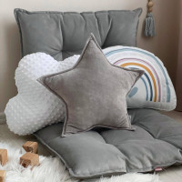 Подушка "Зірка" декор графіт