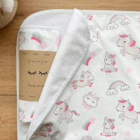 Пелюшка непромокаюча Єдиноріг з веселкою, 50х80 +/- 2 см