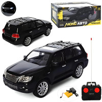Машинка на радіокеруванні Люкс Авто Lexus LX з гумовими колесами 1:12 чорна (M4914BL)