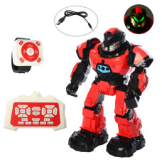 Робот на радіокеруваннні Crazon з пультом і браслетом зі світловими і звуковими ефектами червоний (MP1702RD)