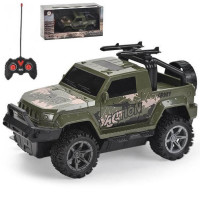 Машинка на радіокеруванні військовий джип 1:16 зелений камуфляж 22см (7032-2GR)