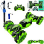 Машинка трюкач на радіокеруванні зі звуковими та світловими ефектами зелена (911-579A-GR)