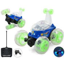 Машинка трюкова на радіокеруванні зі світловими ефектами синя (9802M-1BL)