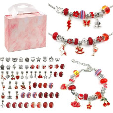 Набір для створення браслетів PANDORA в коробці червоний (DLS-1105RD)