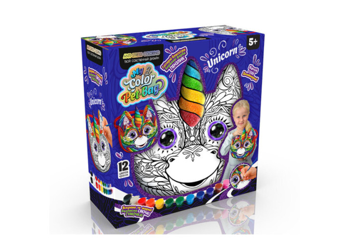 Набір для творчості Danko Toys Сумочка розфарбовка My color pet-bag Єдиноріг (CPB-01-03U)