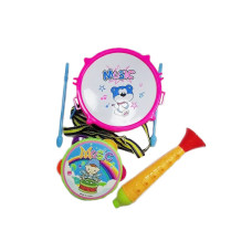 Набір музичних інструментів барабан бубон сопілка (8698-2)