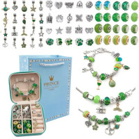 Набір для створення браслетів Pandora в подарунковій скринці зелений (B4342GR)