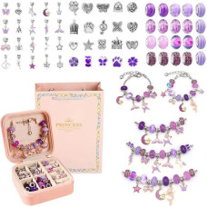 Набір для створення браслетів Pandora в подарунковій скринці фіолетовий (B4342VL)