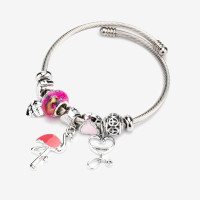 Набір для створення браслетів PANDORA Fashion Jevelry Фламінго із серцями (B4323F)