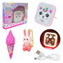 Набір дитячої косметики Набір для модниці дзеркало з підсвіткою, наліпки, блиск (UKR2405)