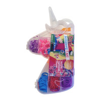 Набір для творчості гумки для плетіння браслетів в коробці єдиноріг (KS0728)