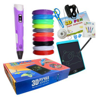 Набір 3D ручка планшет для малювання з трафаретами та пластик 100м (KB2222VL)
