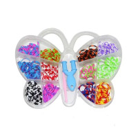 Набір для творчості гумки для плетіння браслетів в коробці метелик (KS0725)