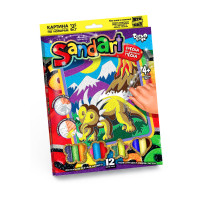 Набір для творчості Danko Toys Фреска із піску SandArt Динозав (укр.) (SA-01-07)