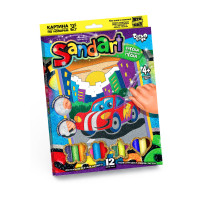 Набір для творчості Danko Toys Фреска із піску SandArt Тачки (укр.) (SA-01-01)