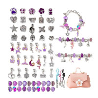 Набір для створення браслетів PANDORA Шарм в сумочці фіолетовий (DLS-1153)