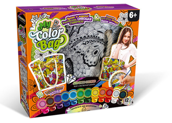 Набір для творчості Danko Toys Сумка-розфарбовка My Color Bag Метелики (COB-01-03)