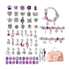 Набір для створення браслетів PANDORA Шарм в сумочці фіолетовий (DLS-1153)