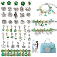 Набір для створення браслетів PANDORA Шарм в сумочці зелений (B4343GR)