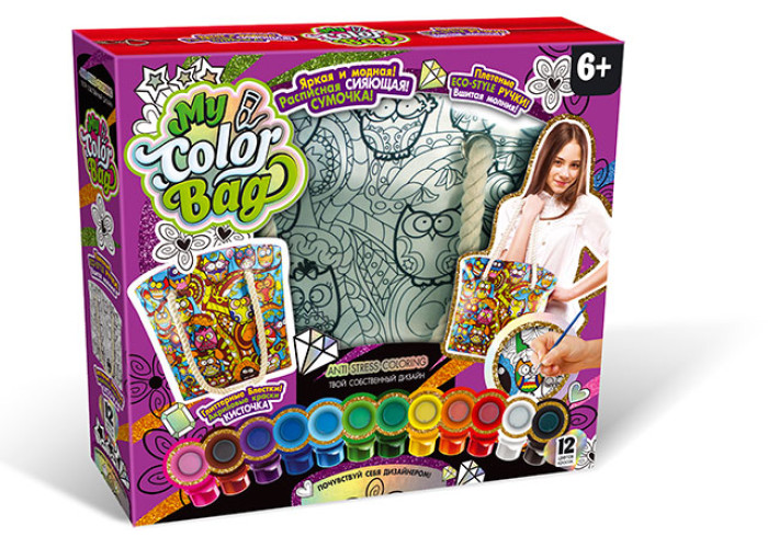 Набір для творчості Danko Toys Сумка-розфарбовка My Color Bag Сови (COB-01-02)
