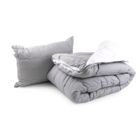 Ковдра 140х205 + подушка 50х70 (1шт.) 924.52_Grey White