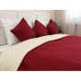 Покривало 220х240 мікрофайбер "Гранада" молочно-бордове