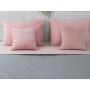 Покривало 180х220 велюр 340.55_Pink and Grey ромб