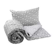 Набір ковдра 140х205 + подушка 50х70 силіконові "Star"