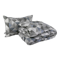 Набір ковдра 140х205 + подушка 50х70 силіконовий Абстракція плюс