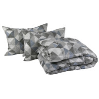 Набір ковдра 172х205 + 2 подушки 50*70 силіконовий Абстракція плюс