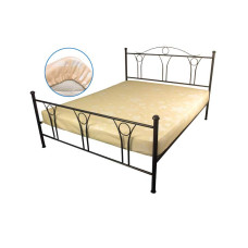 Простирадло 90х200 на гумовій стрічці "Beige star" бязь