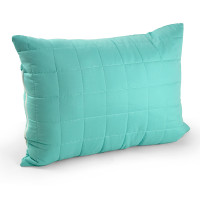 Подушка 50х70 силіконова стьобана на блискавці Mint