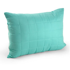 Подушка 50х70 силіконова стьобана на блискавці Mint